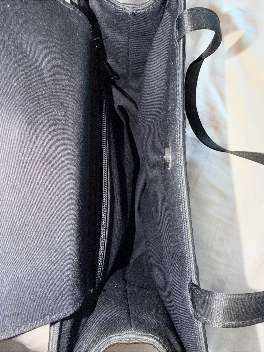 Rare Lg USA KATE SPADE Vintage Original 90’s Sam Box Black Nylon Shoulder Tote